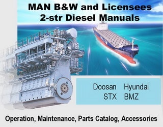 PDF Manuals and Parts Catalog for MAN B&W 2-str. engine