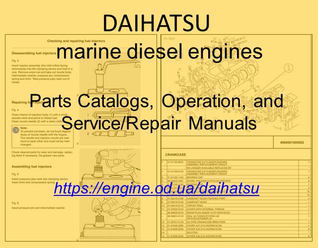 Daihatsu Diesel engine PDF Technical Manuals and Spare Parts Catalogs