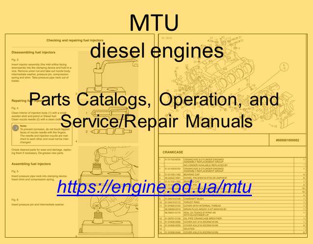 MTU Diesel engine PDF Technical Manuals and Spare Parts Catalogs
