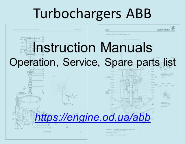 Marine Turbochargers ABB PDF Manuals and Spare Parts Catalogs