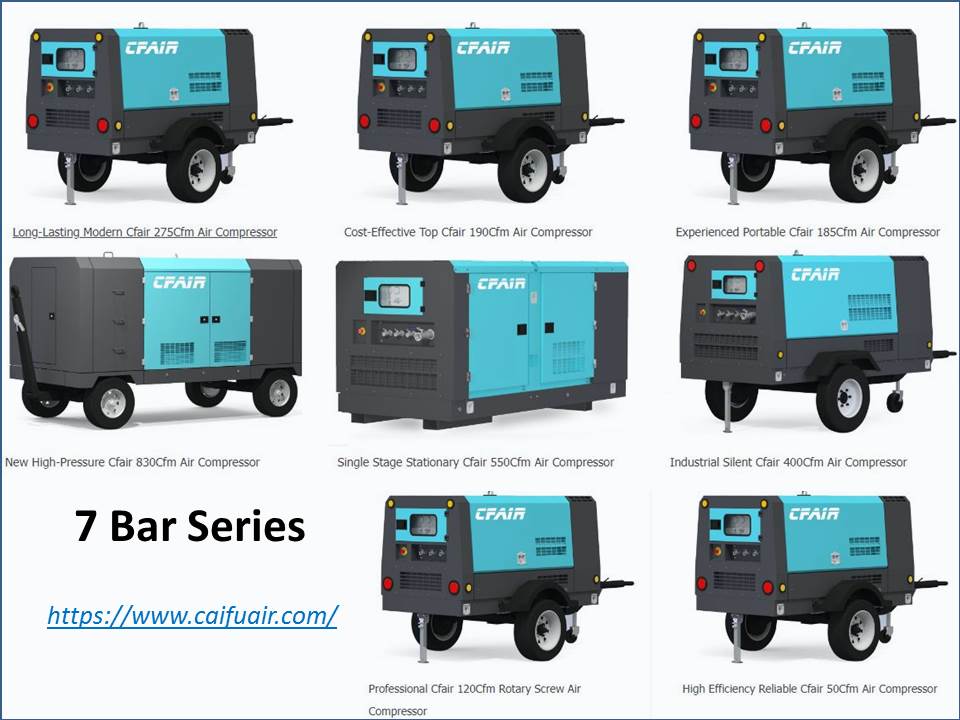 7 bar Mobile Diesel Air Compressors AIRMAN Design