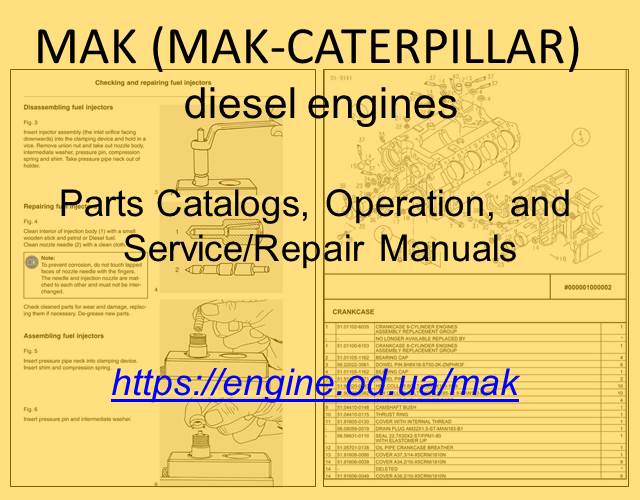 MAK Diesel engine PDF Technical Manuals and Spare Parts Catalogs