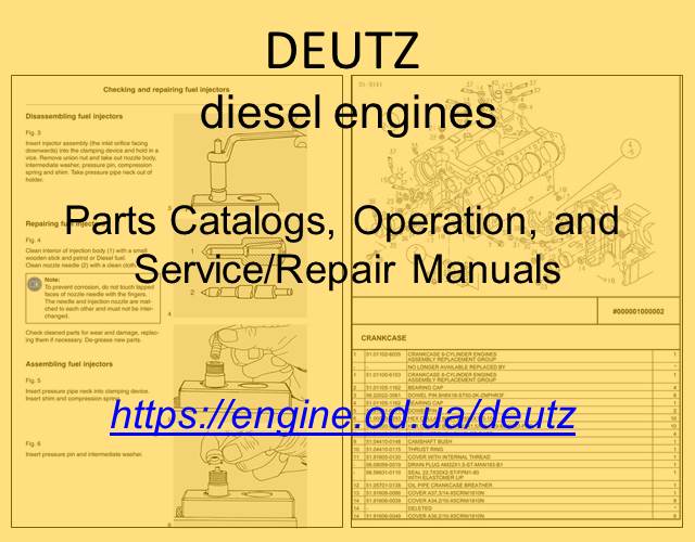 Deutz Diesel engine PDF Technical Manuals and Spare Parts Catalogs