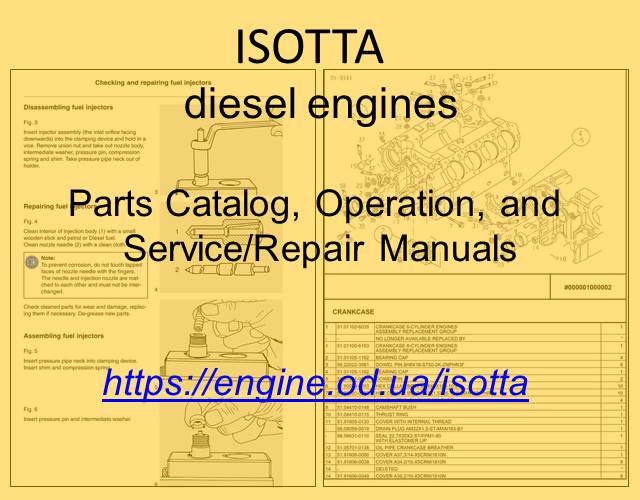 Isotta Diesel engine PDF Technical Manuals and Spare Parts Catalogs