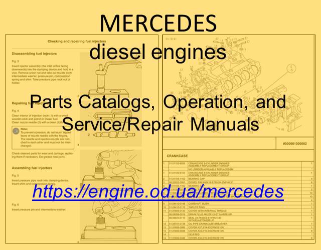 Mercedes Diesel engine PDF Technical Manuals and Spare Parts Catalogs