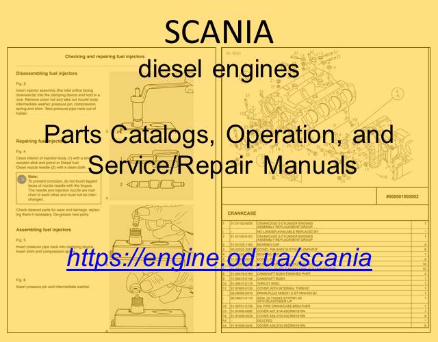 Scania Marine Diesel engine PDF Technical Manuals and Spare Parts Catalogs