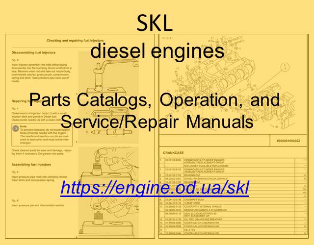 SKL Diesel engine PDF Technical Manuals and Spare Parts Catalogs